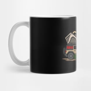 Creme Jeep Design Camping Time Mug